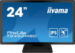 iiyama ProLite T2452MSC-B1, Full HD, USB, Kit (USB), schwarz Touchmonitor (16:9), screen size: 60.5 cm (23.8"), capacitively, Multi Touch, Aufl&ouml;sung: 1920x1080 Pixel, VESA Mount (100x100 mm), Lautsprecher, Webcam, Reaktionszeit: 14ms, Brightness 360c ...