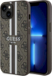 Guess GUHMP14MP4RPSW Hardcase 4G Printed Stripes MagSafe for iPhone 14 Plus / 15 Plus 6.7" / brown