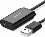 Sound Card Ugreen US205 Czarny (30724B)