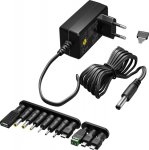 Wentronic Goobay Power Supply Universal Power Supply 3V‑12V, up. 18W 1.5A, 11 adapters (64569)