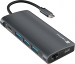 Natec Genesis Multiport Adapter Fowler 2 V2 USB-C->HUB USB 3.0 3X, HDMI4K