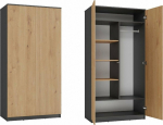 Topeshop SD-90 ANT/ART KPL bedroom wardrobe/closet 7 shelves 2 door(s)