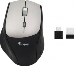 Equip ergonomic Maus USB-A/-C Adapter Right black