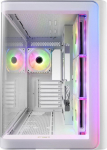FSP M580-WA Geh&auml;use Midi Tower mITX, mATX White ARGB, Midi Tower, PC, Wei&szlig;, ATX, micro ATX, Mini-ITX, Glas, SPCC, Gaming