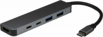 Inter-Tech Adapter Argus H-469-01 5in1 USB-C,HDMI 4K,PD100W