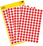 Adhesive label AVERY Zweckform Q8mm red 416 pcs (3010)