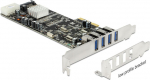 DeLock PCI Express Card > 4 x external USB 3.0 Quad Channel USB-adapter PCI Express 2.0 x4 5Gbps