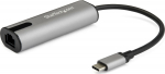 StarTech.com Startech USB 3.0 Type-C till 2.5 Gigabit Ethernet adapter - 2.5GBASE-T - network adapter - USB-C - 10M/100M/1G/2.5 Gigabit Ethernet x 1 + USB 3.0 - svart, rymdgr&aring;