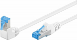 Wentronic Goobay GOOBAY Patchcord S/FTP Kat. 6A Simple / Angular 90 White 3m