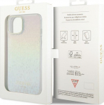 Guess IML Faceted Mirror Disco Iridescent Case for iPhone Apple 15