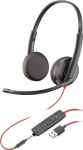 POLY Blackwire 3225 Stereo Wired Headset, USB-A, Black