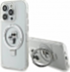 Karl Lagerfeld KLHMP13LHMRSKCH Hardcase Ring Stand Karl&Choupettt for iPhone 13 Pro / 13 6.1" / white