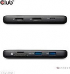 Club3D USB-C 8in1-HUB >DP1.4/HDMI2.0/USB-C/LAN 8K30Hz PD100W retail