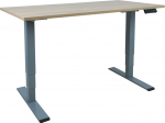 Desk ERGO OPTIMAL with 2 motor 140x70xH62-127cm, hickory/silver grey