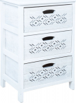 Chest of drawers MIHKLI with 3 storage units 40x29x58cm, white