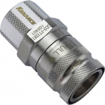 Koolance QD3 Quick release straight female 13/10mm - no-spill, silber
