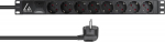 Lanview 19" Rack mount power strip, 16A with 8 x Schuko type