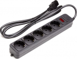 EXD UPS-Rated Extension Cord 2m, 5 sockets, with switch, black