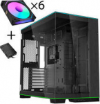 Lian Li O11 Dynamic EVO RGB PC-Geh&auml;use Bundle, Midi Tower, ARGB, Tempered Glass + 6x UNI FAN SL-INF Reverse Blade L&uuml;fter - schwarz