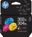 HP 302XL/304XL - 7 ml - Hohe Ergiebigkeit - Farbe (Cyan, Magenta, Gelb)