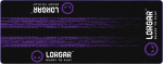 LORGAR RX1FM, Sim Racing Floor Mat Advanced, Stitched edge, 1.700X700X3 mm, Black/purple