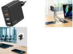 LogiLink USB-Steckdosenadapter 3x USB-A QC 1x USB-C PD black euro plug