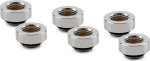 Thermal Grizzly DeltaMate Extender Fitting - MF7, Gloss Nickel, Pack of 6
