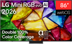 LG 4K evo AI Mini RGB TV | 86MRGB87B3B | 86 | Smart TV | webOS | UHD | Black