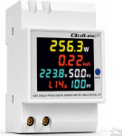 QOLTEC Single-phase 6-in-1 meter DIN rail-mounted energy consumption meter 230V 100A LCD CT 3P