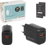 Movano Loader GaN 20W USB-C PD + USB-A (czarna)