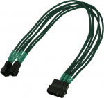 Nanoxia Kabel 4-Pin auf 2 x 3-Pin, Single, 30 cm, gr&uuml;n