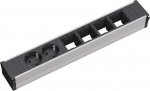 Bachmann CONI 2xSchuko & 4xEmpty, Power strip - ALU -