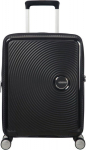 [AI generated title] American Tourister Soundbox Sp 55 Suitcase Lightweight Design 4 Hjul Sort