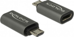 Delock Adapter USB 2.0 Micro-B male to USB Type-C&trade; 2.0 female anthracite