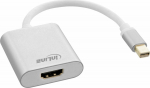 Kabel InLine InLine&reg; Mini DisplayPort HDMI Adaptor Aluminum with Audio, 4K/60Hz, white, 0.15m