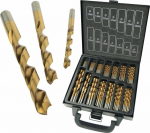 TallyGenicom Mannesmann M54399 HSS Metall-Spiralbohrer-Set TiN Zylinderschaft 1 Set