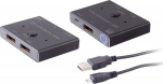 ShiverPeaks PROFESSIONAL DisplayPort 1.4 Umschalter 2x1 bidirektional 8K