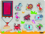 Woodyland Stamps and puzzle 2 w 1 safari