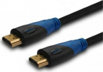 SAVIO Kabel HDMI (M) 3m, nylon braid, gold tips, v1.4 high speed, Ethernet/3D, CL-07