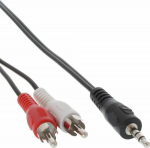 Cable InLine Jack 3.5mm - RCA (Cinch) x2 0.5m czarny (89944)
