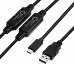 MicroConnect USB 3.2 Gen 1 A to USB-C 3.2, Gen1 Cable - 10m Cable, 5