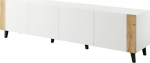 Cama MEBLE RTV cabinet FARO 200x42x52 white matt + oak craft