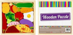Mega Creative Wooden puzzle vegetables 12 element&oacute;w