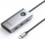 Hub USB Orico 5Gbps, USB-A, 2xUSB-A 2.0, PD60W, HDMI 4K@30Hz, szary