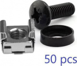 Lanview M6 CAGE NUT SET AND MOUNTING, SCREW, 1set= 50pcs
