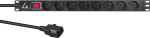Lanview 19" rack mount power strip, 1U, 10A with 8 x French
