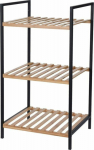 Bathroom Solutions Bathroom bookcase 3-tier, shelf, cabinet, bamboo