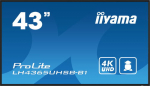 IIYAMA LH4365UHSB-B1 43IN LCD UHD, 43 3840X2160 UHD IPS PANEL HAZE