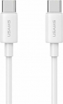 Kabel USB Usams USB-C - USB-C 1 m White (6958444909998)