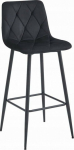Leobert NADO stool - black velvet / black legs x 3